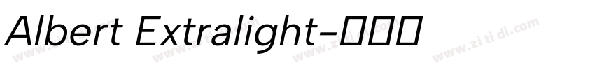 Albert Extralight字体转换